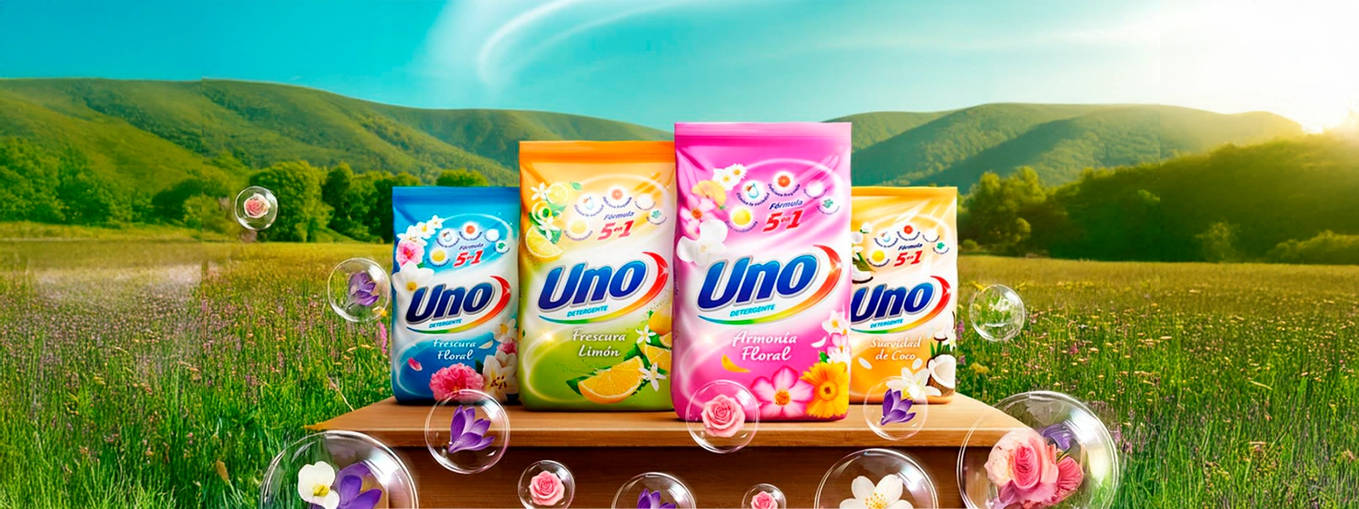 Detergente UNO repotencia sus fragancias para mejorar el momento del lavado