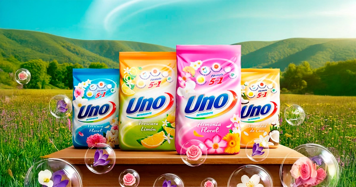 Detergente UNO repotencia sus fragancias para mejorar el momento del lavado